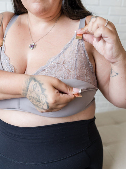 Davin & Adley Ella Maternity, Nursing & Pumping Bralette (Convertible Straps)