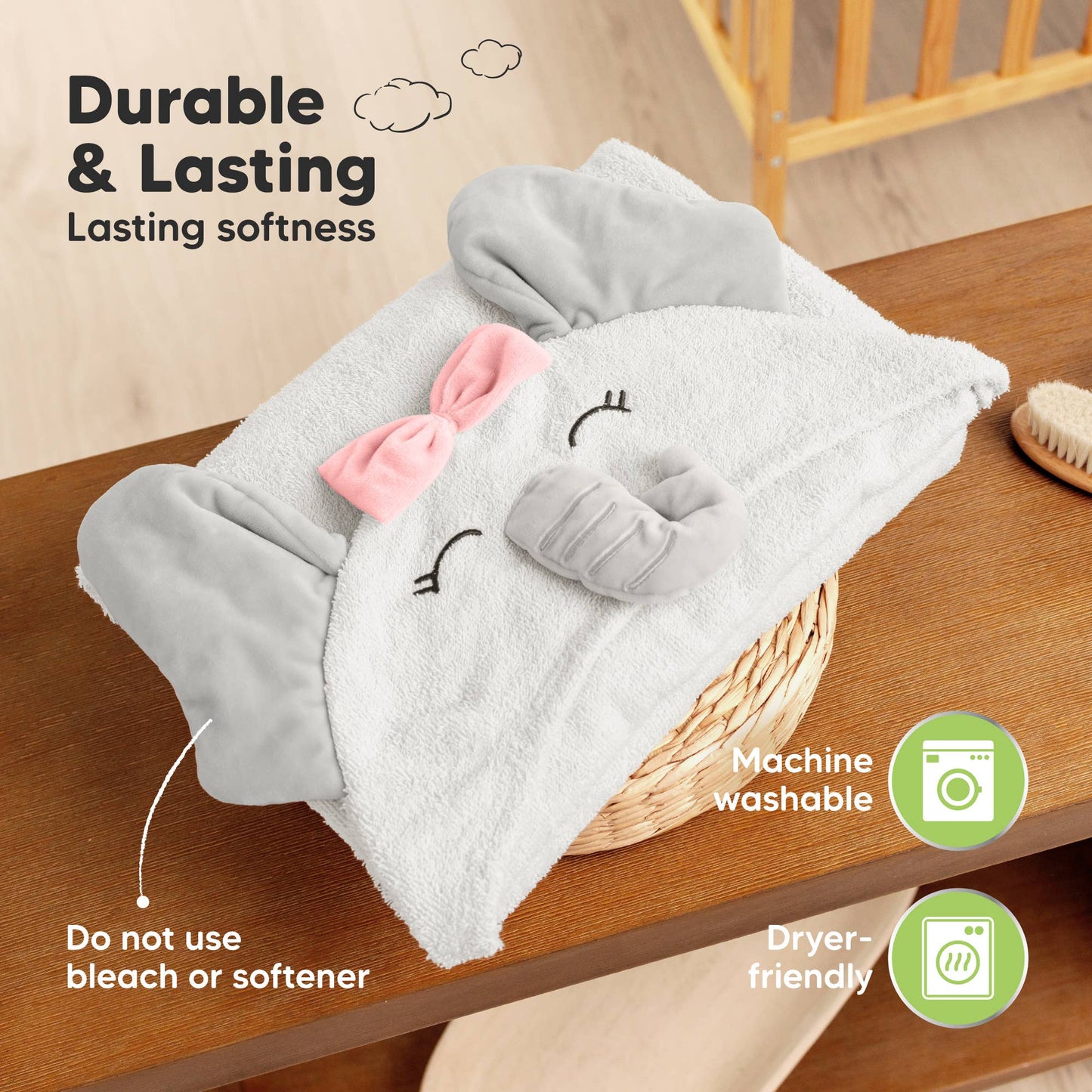 Playpals Hooded Baby Bath Towel