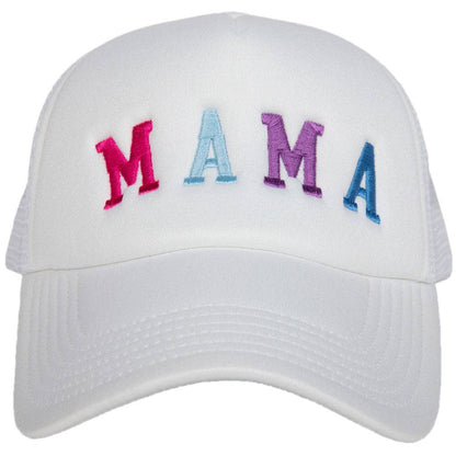 MAMA Multicolored Mother’s Day Trucker Hat White Foam