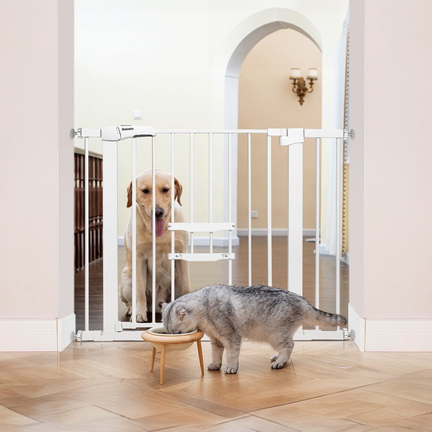 Babelio CatPrivilege F7 | Large Sliding Pet Door Baby Gate