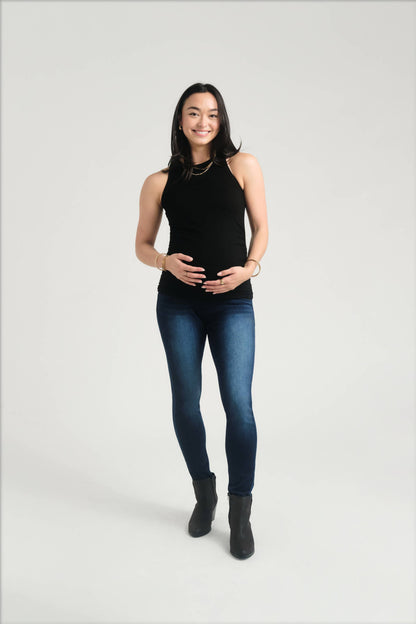 Tall Maternity 34” Butter Skinny Jean w/ Bellyband in Marco