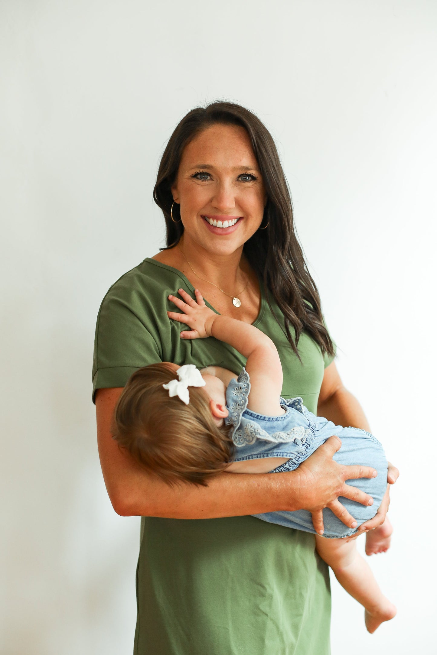 Movemama Invisible Zipper Midi Breastfeeding T-Shirt Dress (Final Sale)