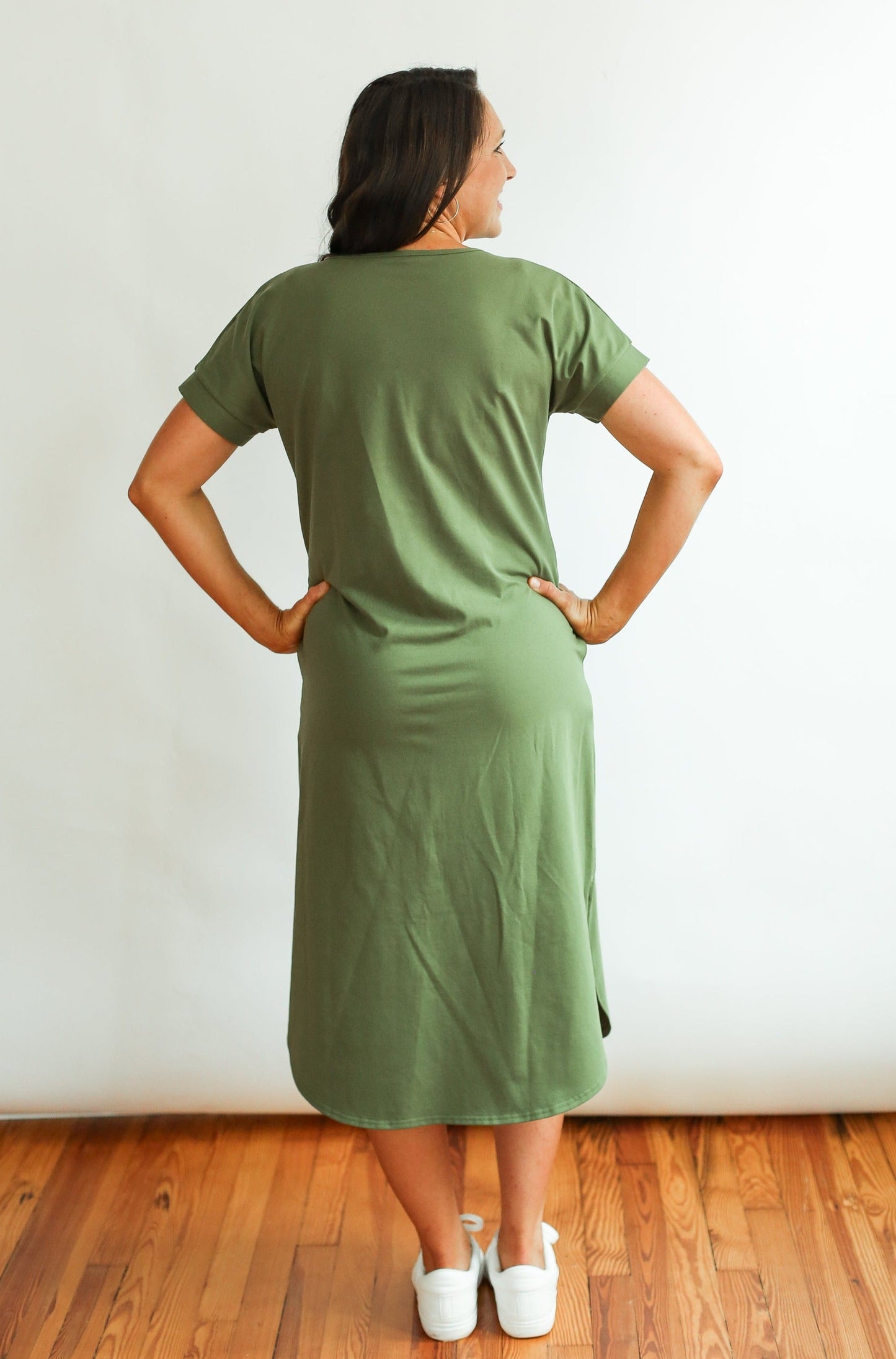 Movemama Invisible Zipper Midi Breastfeeding T-Shirt Dress (Final Sale)