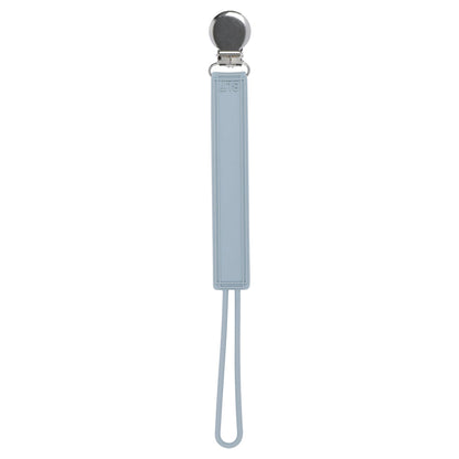 Three Little Tots Classic Gray All Silicone One Piece Pacifier Clip