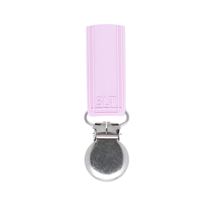 Three Little Tots Classic Baby Pink All Silicone One Piece Pacifier Clip