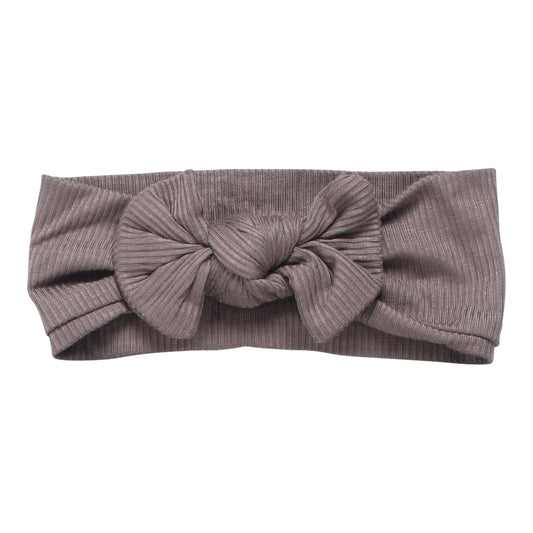 Three Little Tots Cocoa Brown Ribbed Knotted Headband
