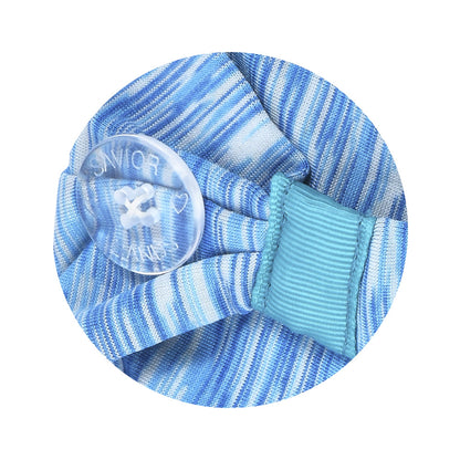 Three Little Tots Cotton Candy Blue Savior Headbands with Buttons For Kids
