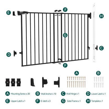 Babelio Boundless B17 | No-Trip Hardware-Mounted Baby Gate