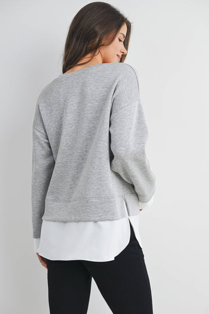 Maternity Twofer Pullover Top