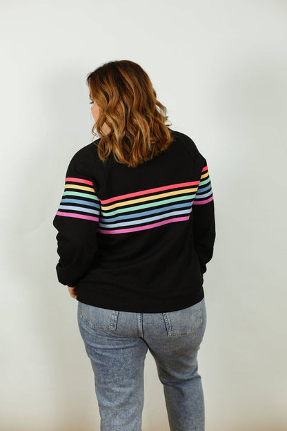 Limited Edition Six Stripe Invisible Zip Breastfeeding Sweater