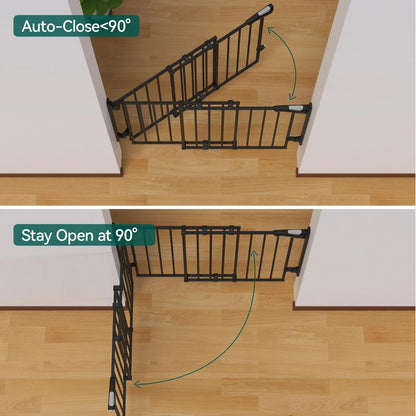 Babelio Boundless D8 | No Bottom Bar Baby Gate for Stairs