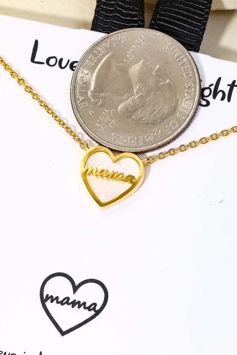 Mama Heart Pendant Necklace