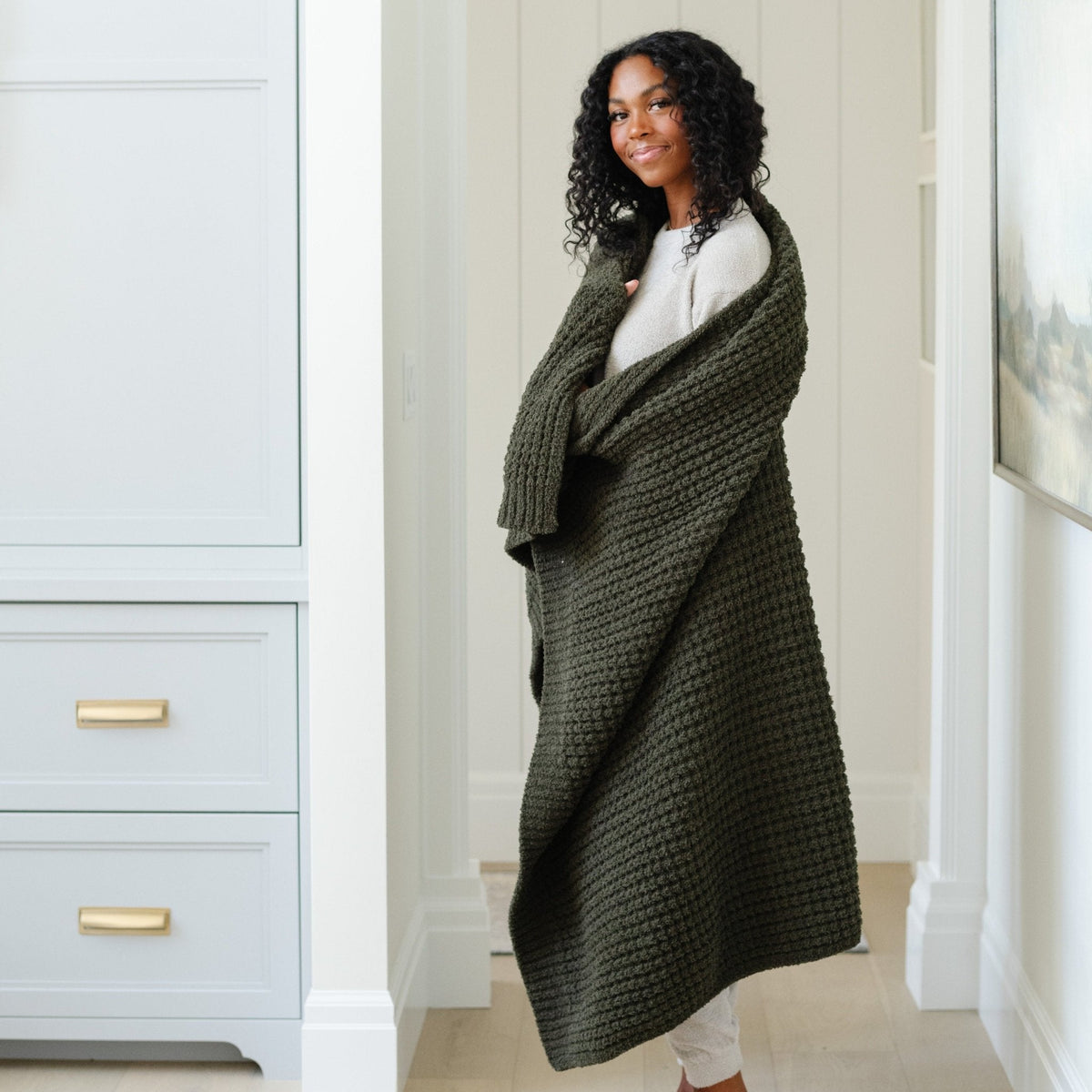 Saranoni Waffle Knit Throw Blankets