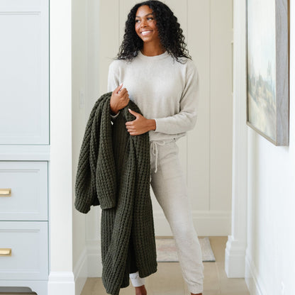 Saranoni Waffle Knit Throw Blankets