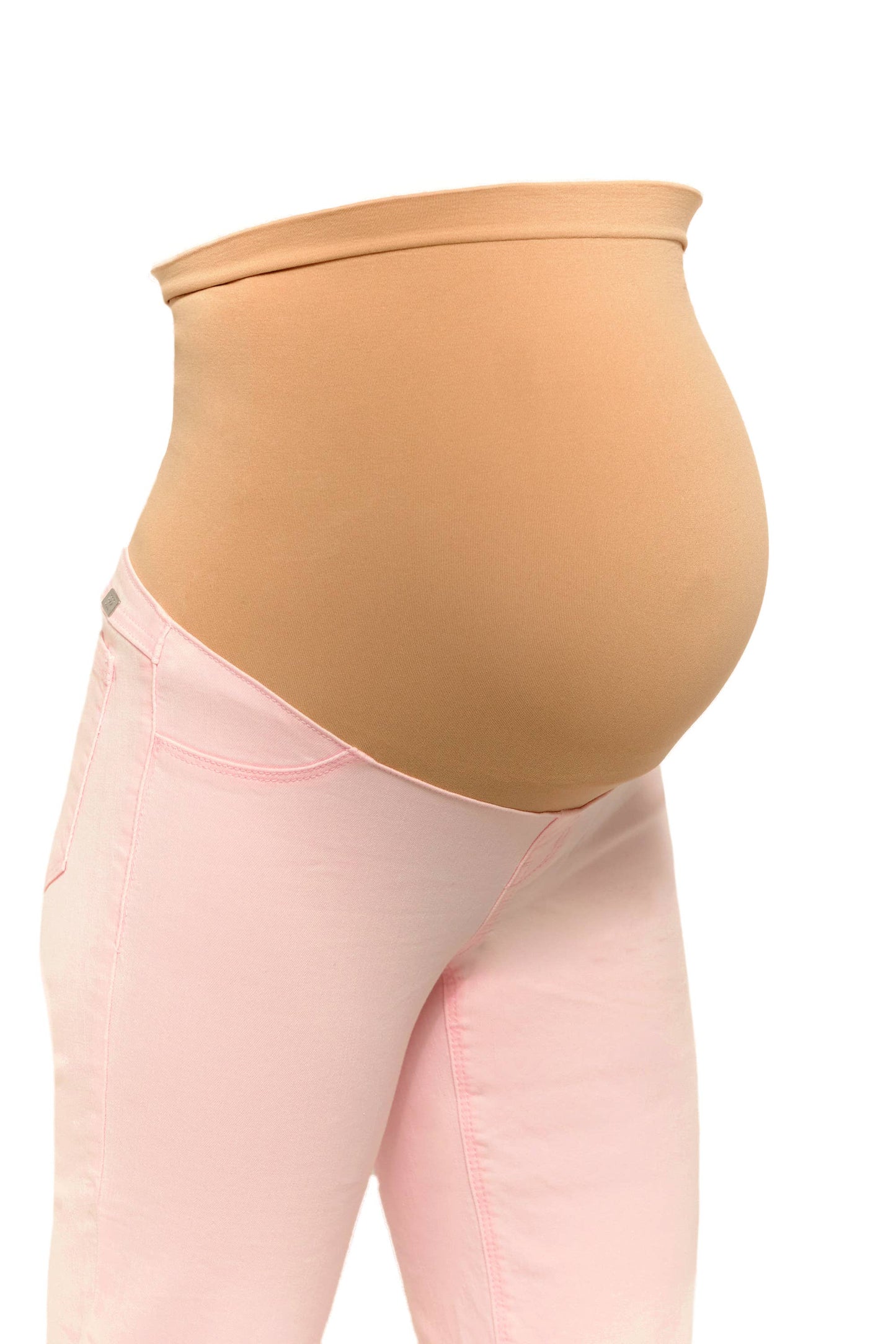 Maternity 28" Straight Leg Jean w/ Bellyband in Blush Fade