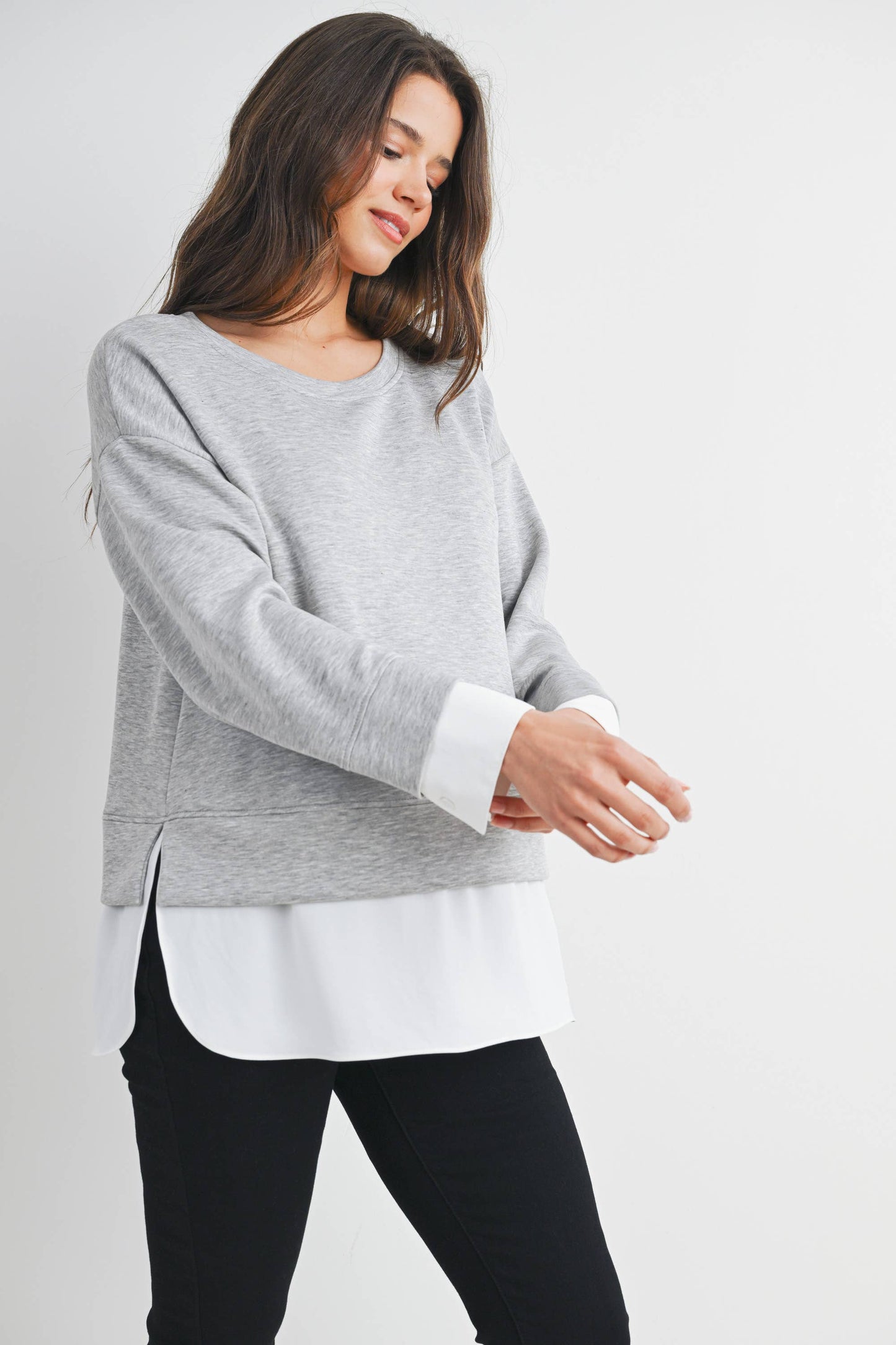 Maternity Twofer Pullover Top
