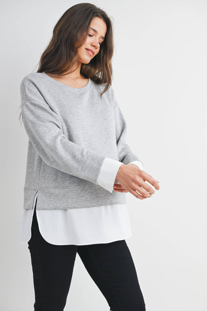 Maternity Twofer Pullover Top
