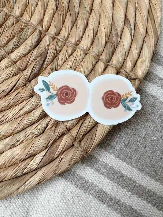 Floral Boobs Sticker