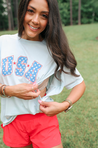 Movemama Relaxed Fit Zip Breastfeeding Tee - Special USA Edition (Final Sale)