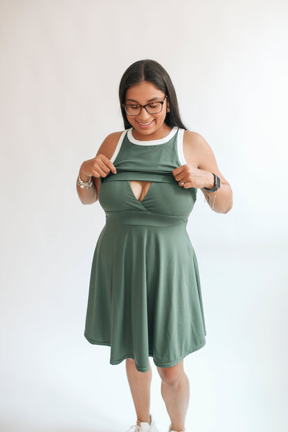 Movemama The Courtside Nursing Tennis Dress – Breastfeeding Friendly