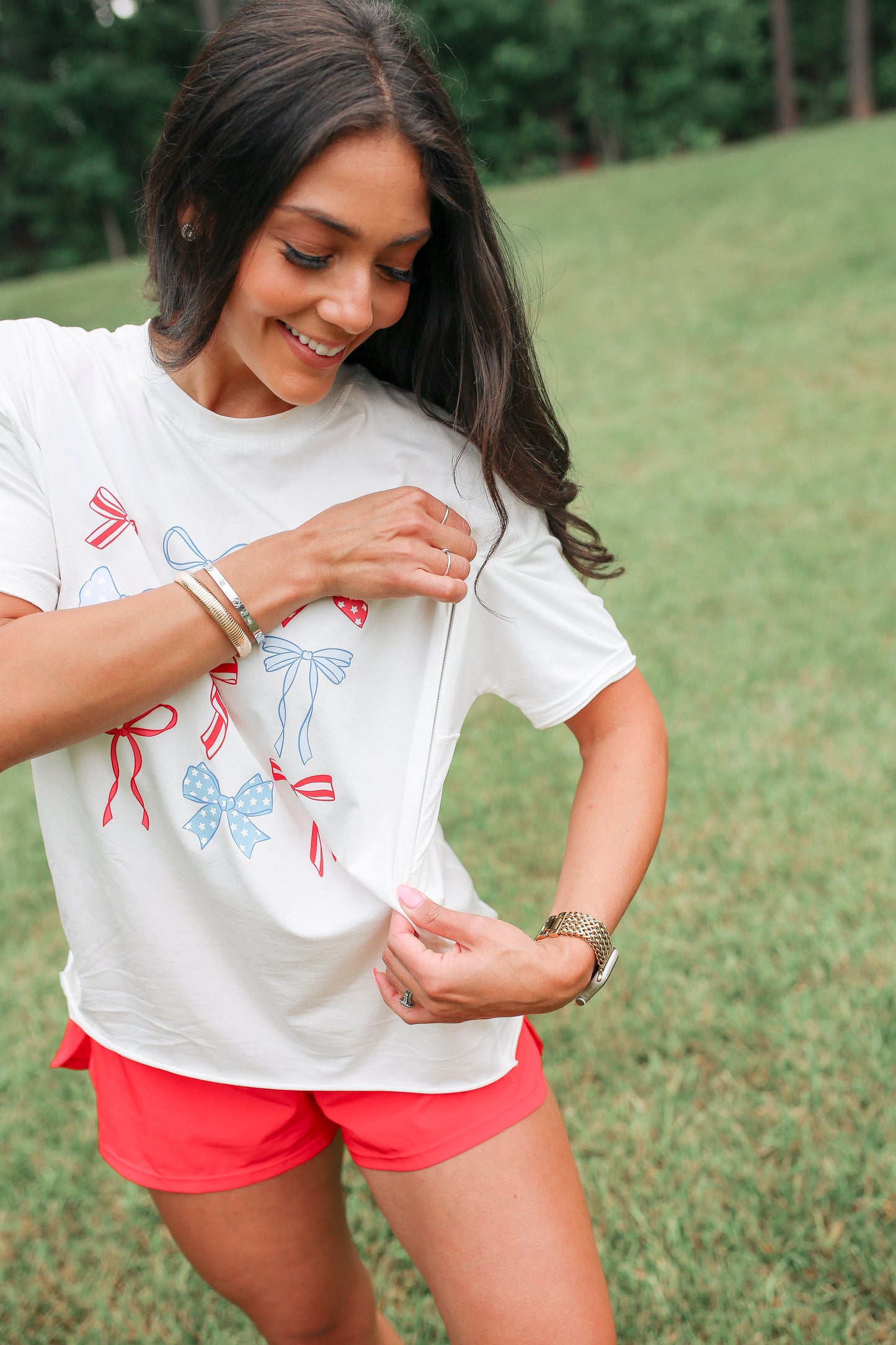 Movemama Relaxed Fit Zip Breastfeeding Tee
