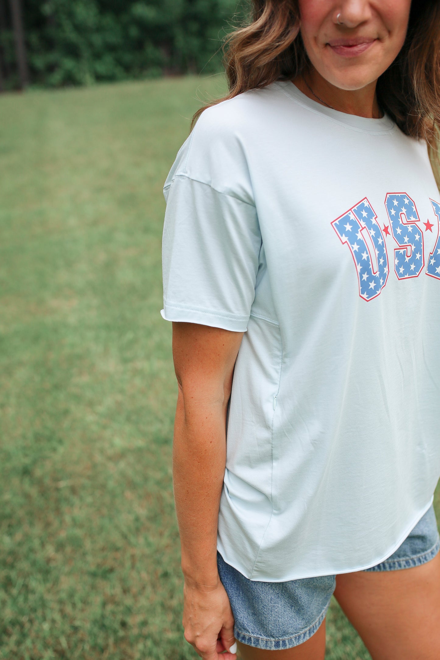 Movemama Relaxed Fit Zip Breastfeeding Tee