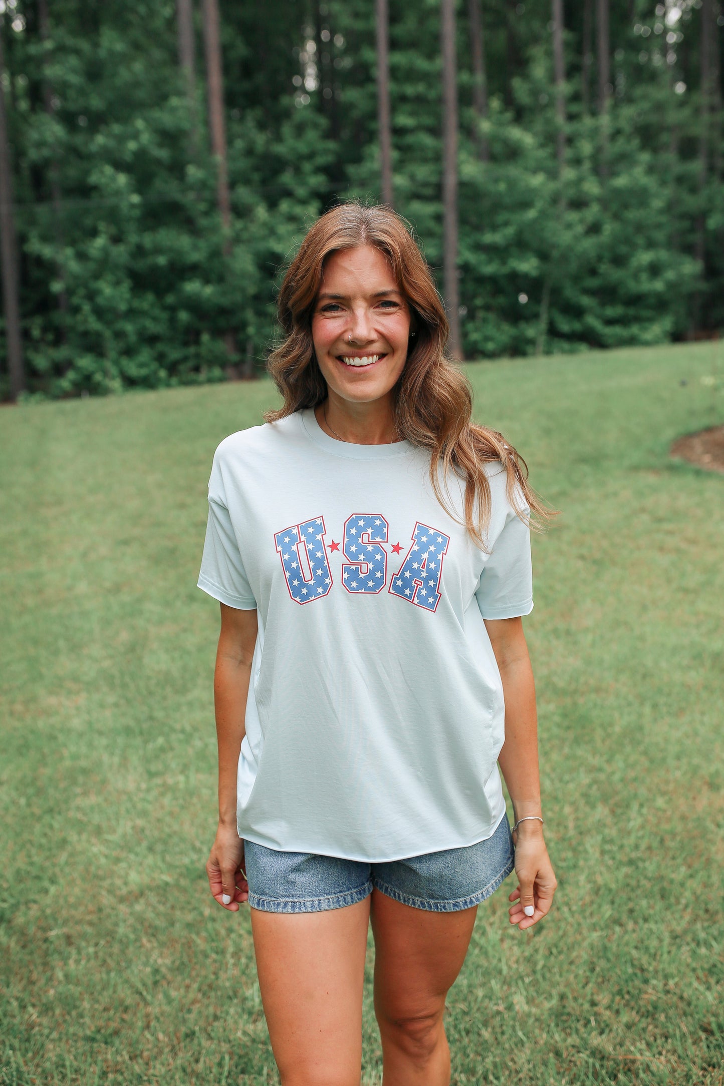 Movemama Relaxed Fit Zip Breastfeeding Tee - Special USA Edition (Final Sale)