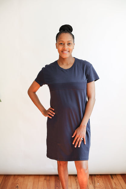 Movemama Breastfeeding Invisible Zipper T-Shirt Dress
