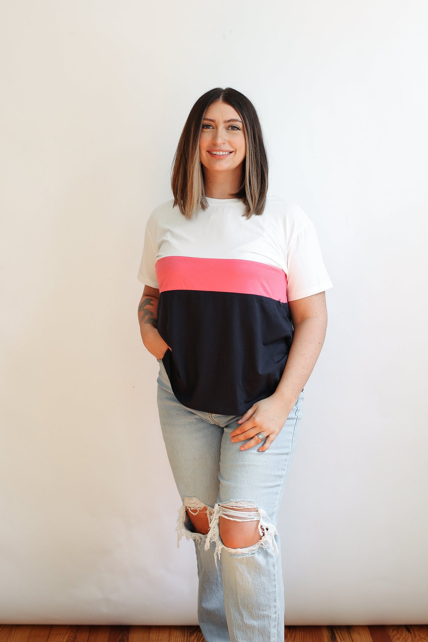 Movemama Full Zip Breastfeeding Tee