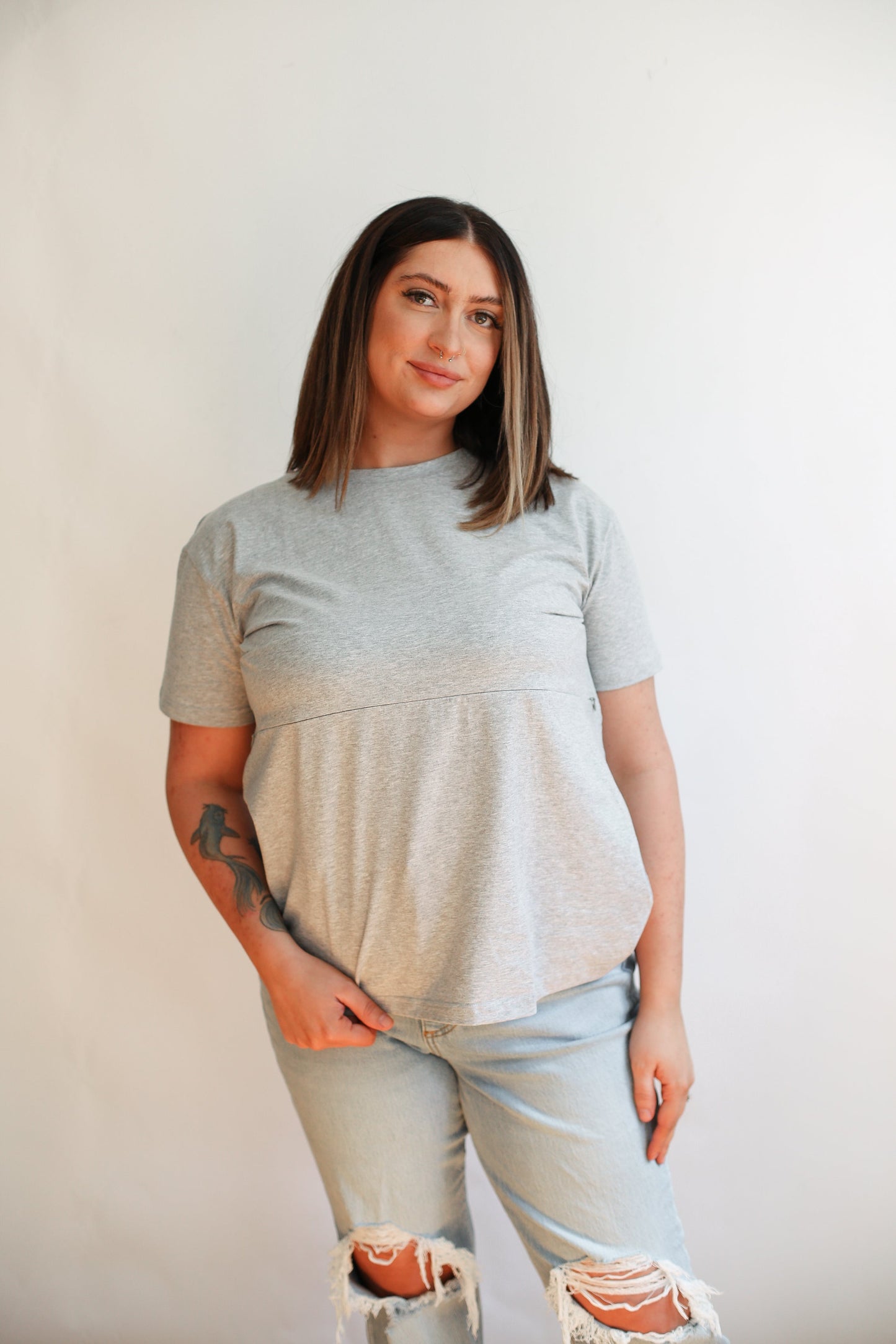 Movemama Full Zip Breastfeeding Tee