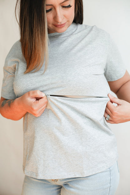 Movemama Full Zip Breastfeeding Tee