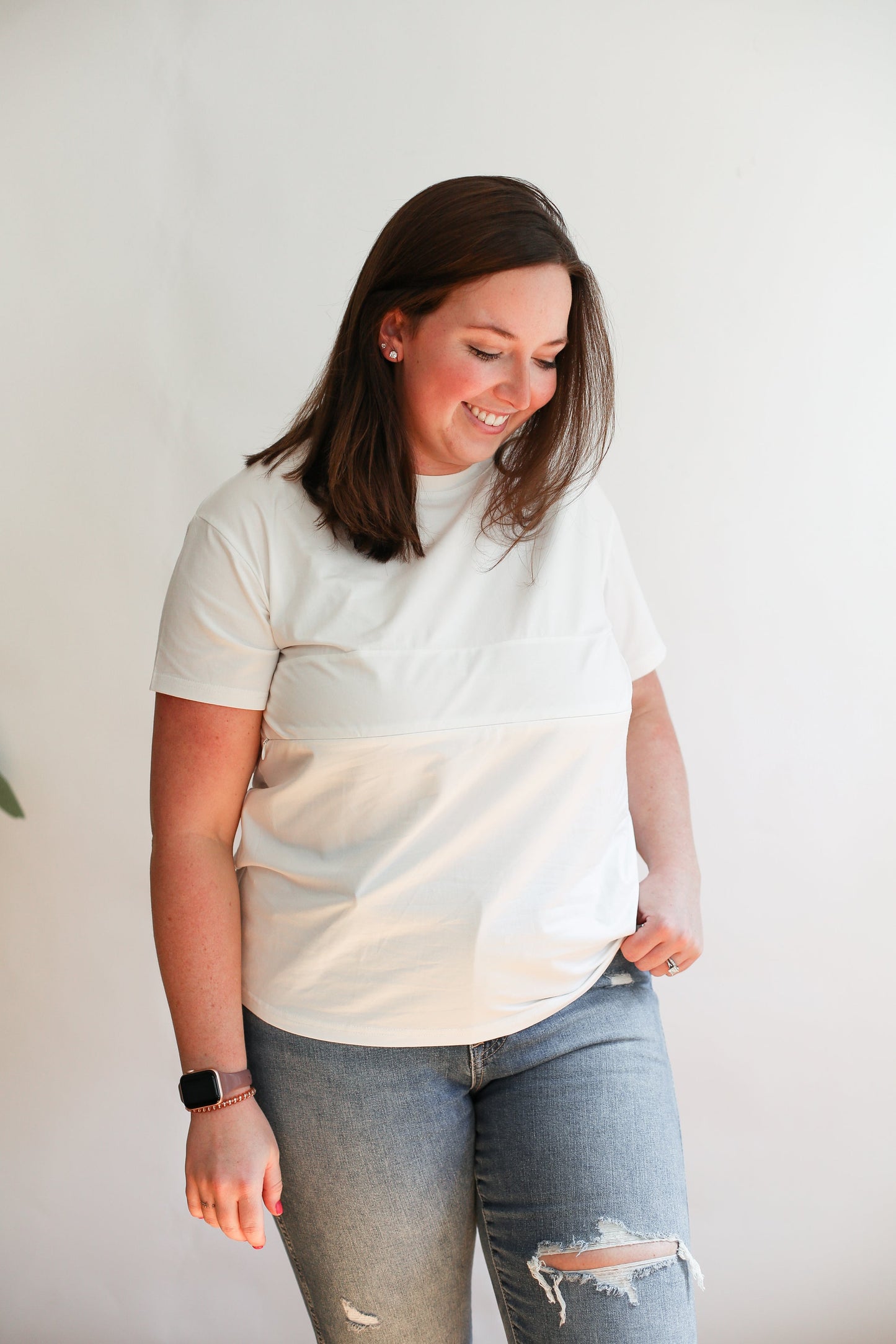 Movemama Full Zip Breastfeeding Tee