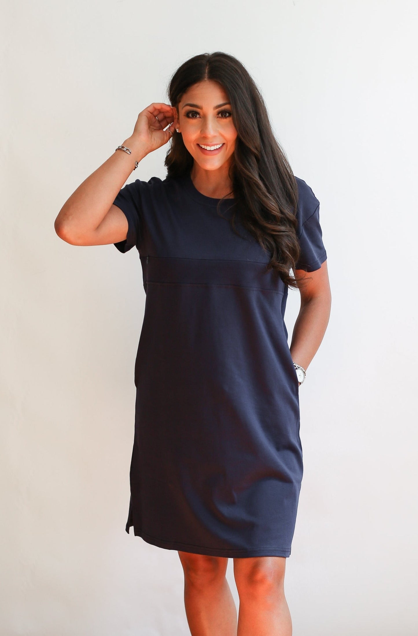 Movemama Breastfeeding Invisible Zipper T-Shirt Dress