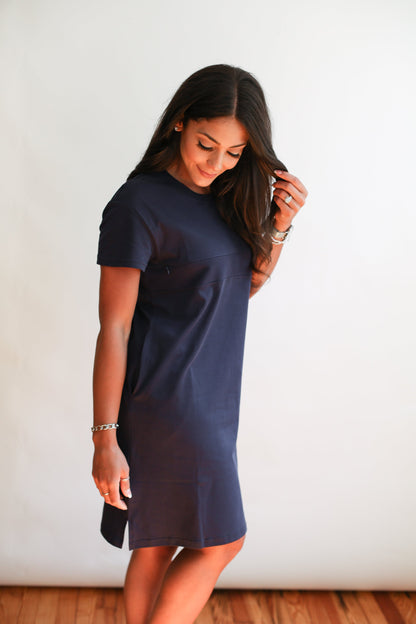 Movemama Breastfeeding Invisible Zipper T-Shirt Dress