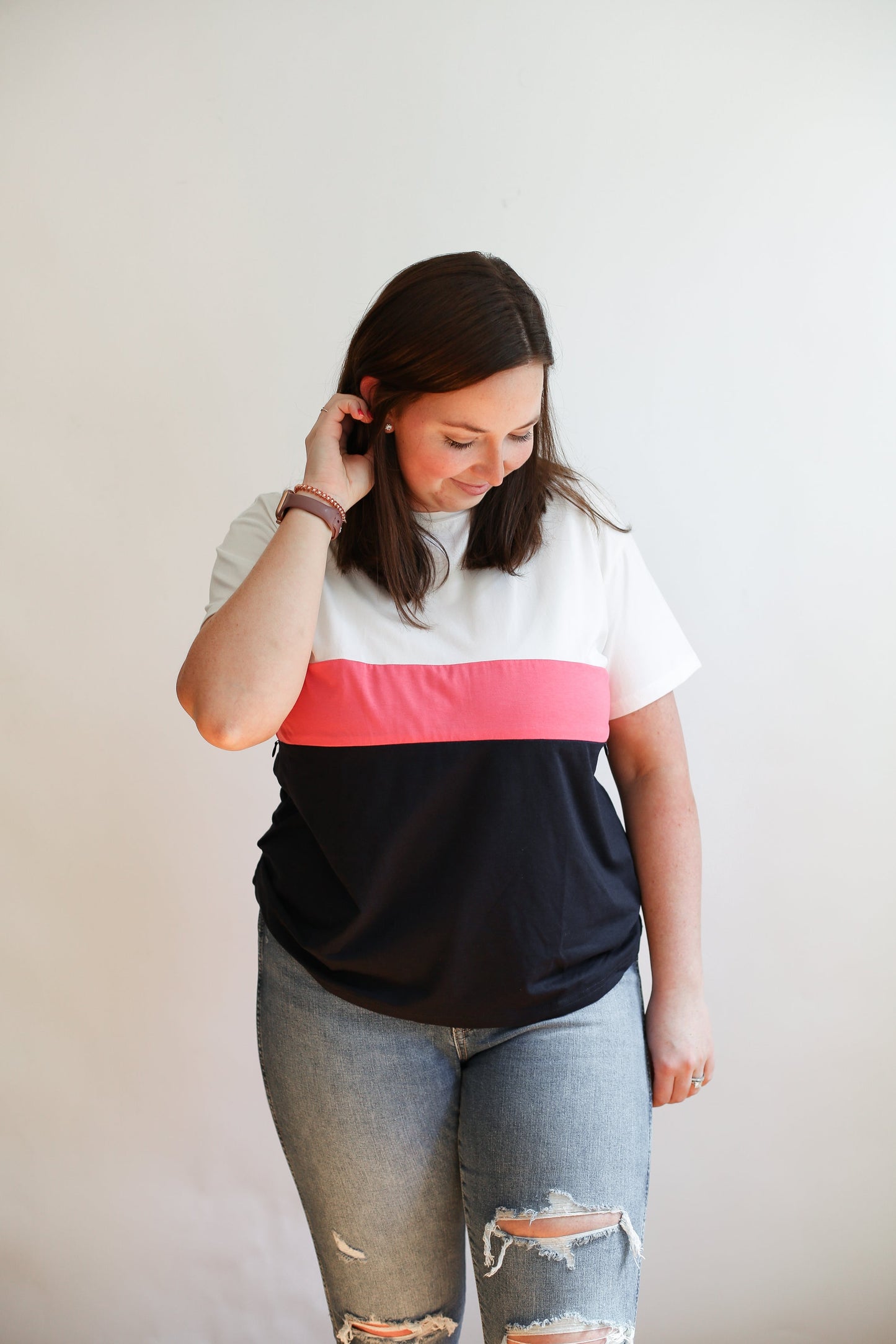 Movemama Full Zip Breastfeeding Tee
