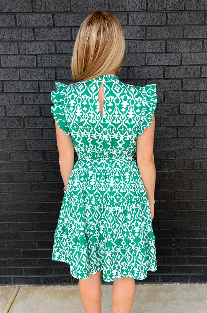 Belted Print Nursing Dress