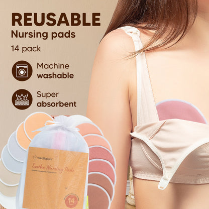 KeaBabies Soothe Reusable Nursing Pads For Breastfeeding