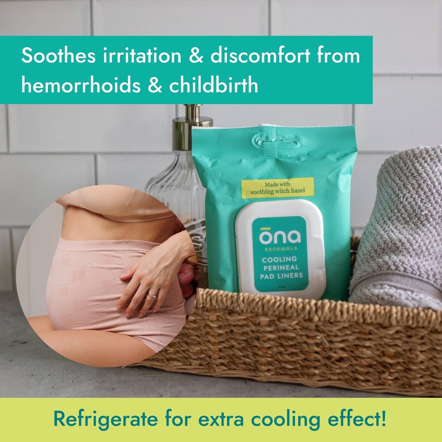 Ona Postpartum Recovery Liners, Made with Witch Hazel, 30ct