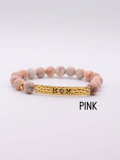Mom Stone Stretch Bracelet