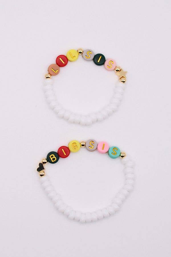 Big Sis Lil Sis Best Friends Bracelet Set