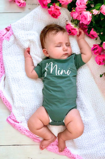 Baby Cursive "Mini” Short Sleeve Onesie