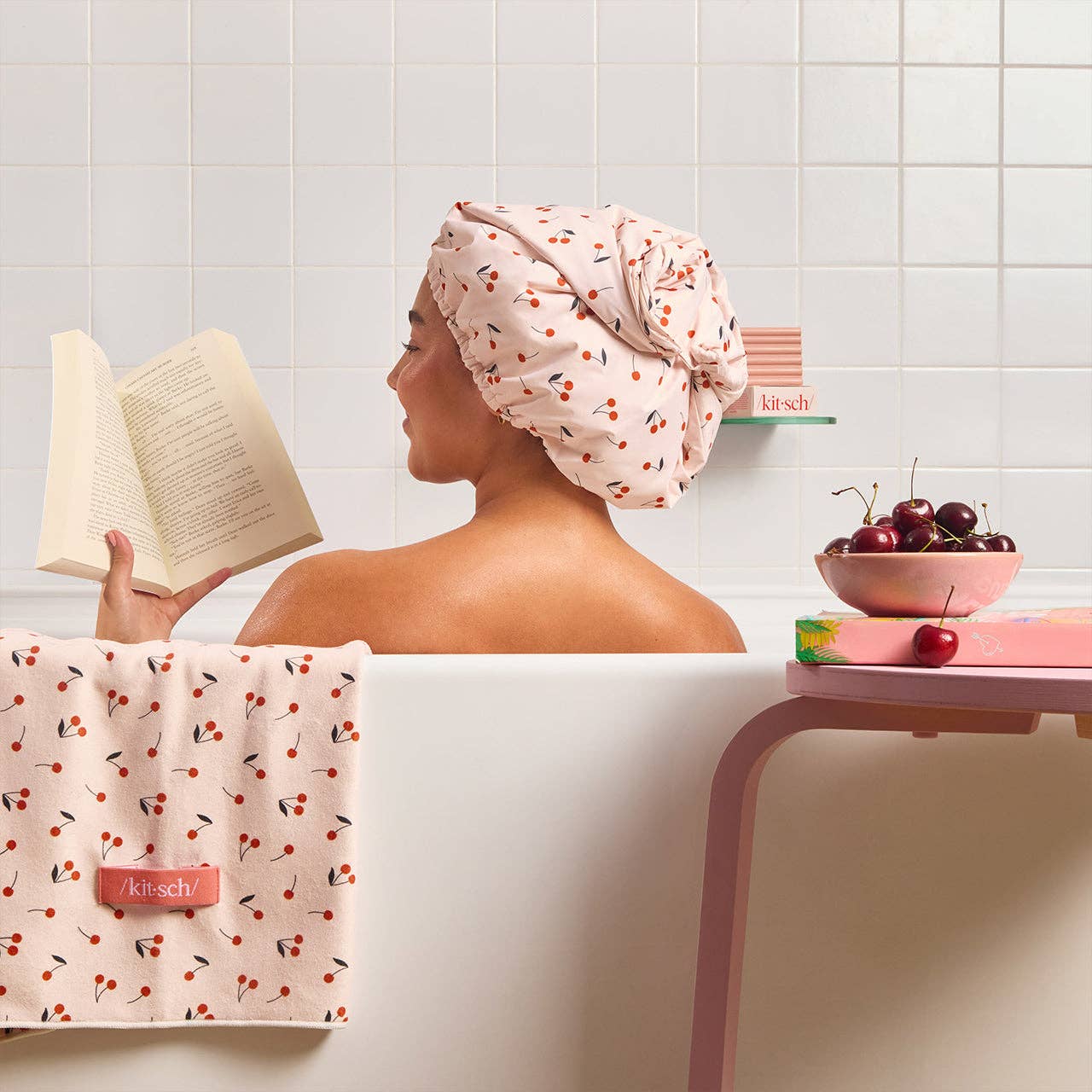Satin-Lined Flexi Shower Cap