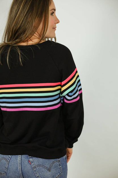 Limited Edition Six Stripe Invisible Zip Breastfeeding Sweater