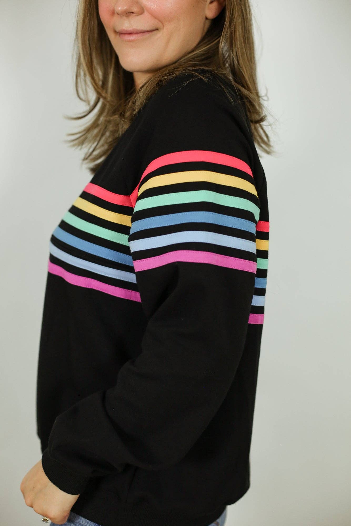 Limited Edition Six Stripe Invisible Zip Breastfeeding Sweater