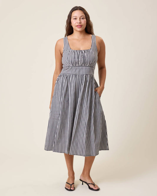 Gracie Poplin Nursing Midi Dress