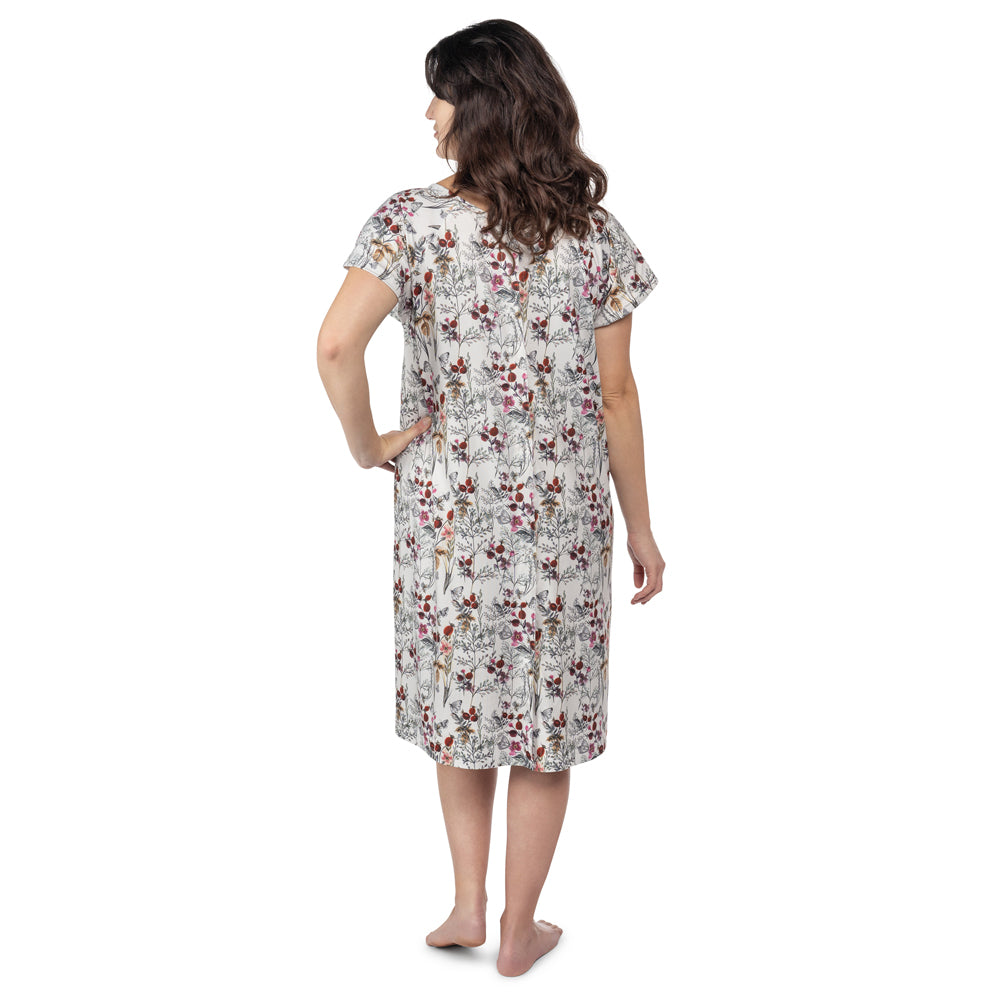 Three Little Tots Floral Mommy Labor and Delivery Nursing Hospital Gown