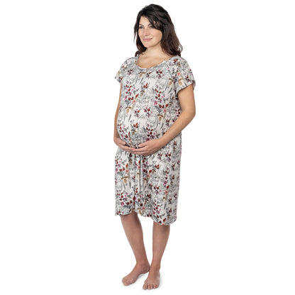 Three Little Tots Floral Mommy Labor and Delivery Nursing Hospital Gown
