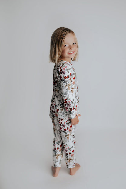 Three Little Tots Floral Girls Kids Pajamas