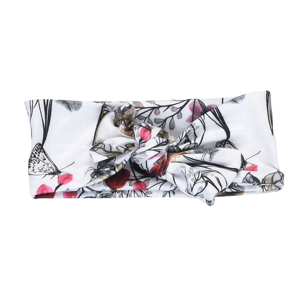 Three Little Tots Floral Knotted Headband Bow