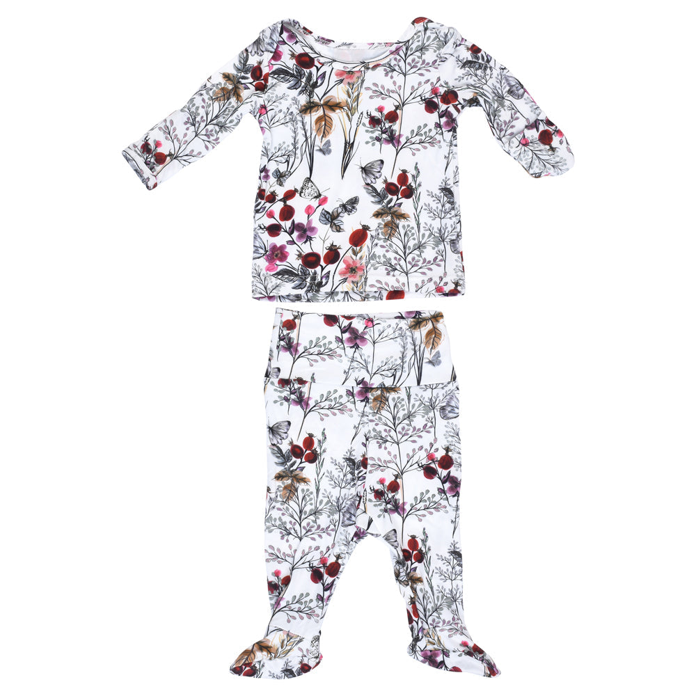Three Little Tots Floral Girls Kids Pajamas